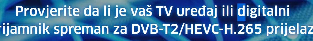 Obavijest suvlasnicima – DVB-T2